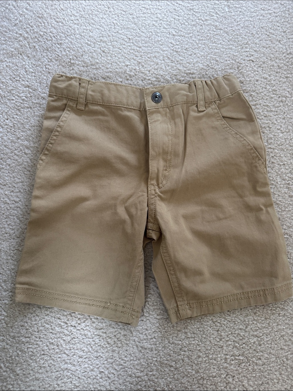 Calvin Klein Khaki Pull-Back Waist Kids Shorts